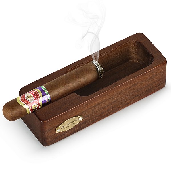Cinzeiro Charuto Premium Portatil em Madeira