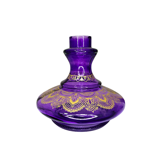 Vaso narguile Pequeno Aladim Roxo com dourado