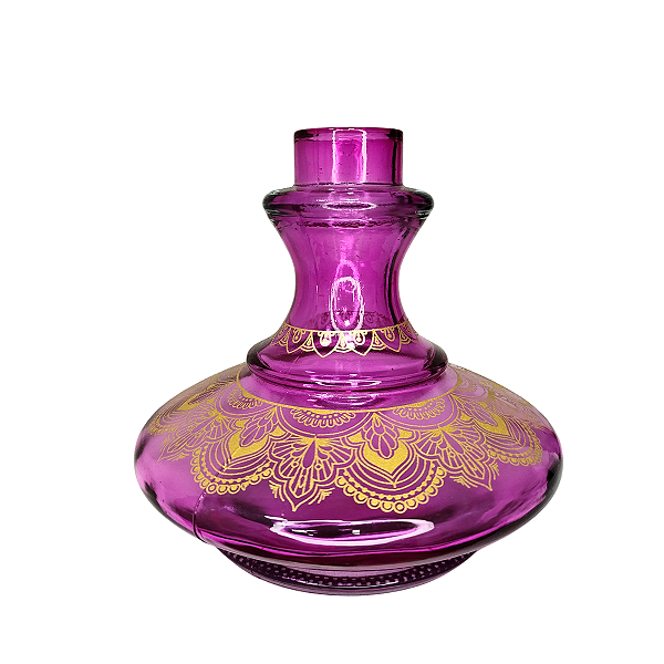 Vaso narguile Pequeno Aladim Rosa com dourado