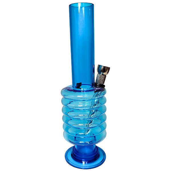 Bong Acrilico Resistente Azul Espiral