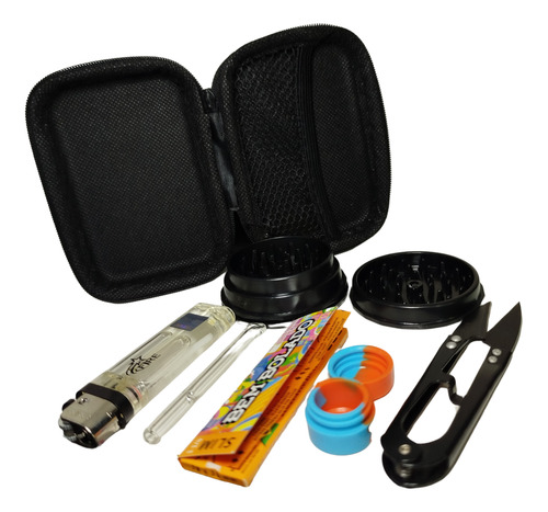 Kit Case Seda Tabacaria Fumo Headshop Dichavador Tesoura