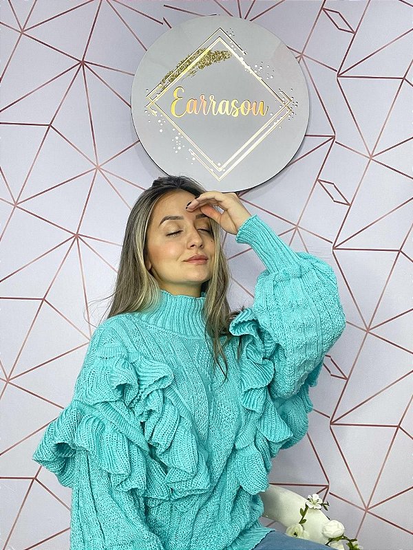 Blusa Tricot com Babado