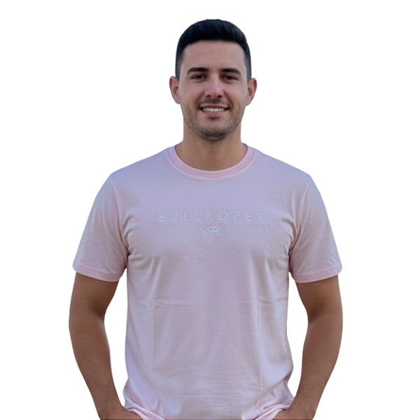 Camiseta Bordada Bull Roper Rosa