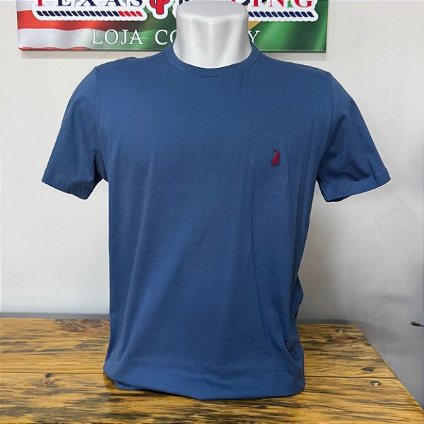 Camiseta Básica Austin Western Azul Jeans