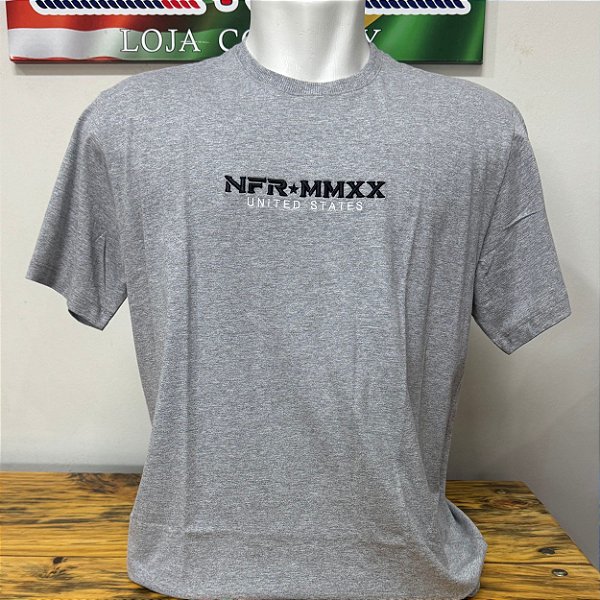 Camiseta Bordada NFR Cinza
