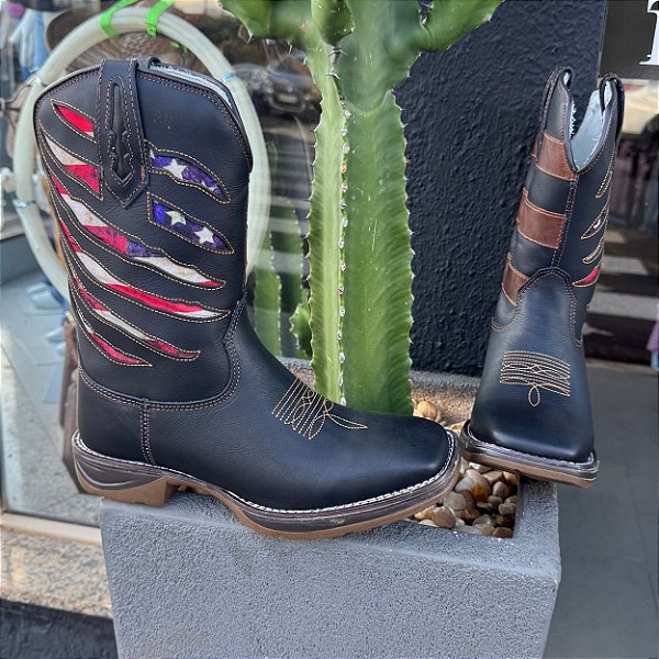 Bota Texana Garra Franca Boots Preta