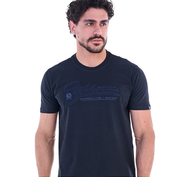 Camiseta Bordada Alto Relevo Preta Ox Horns
