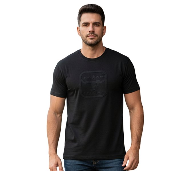 Camiseta Texas Edition Preta Bordada