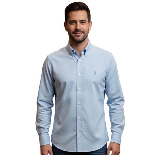 Camisa Manga Longa Austin Western Azul