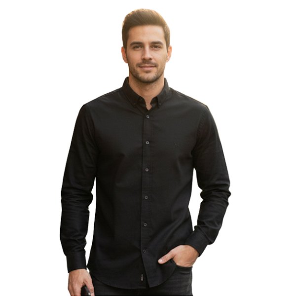 Camisa Manga Longa On Top Preta