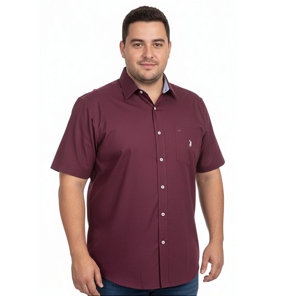 Camisa Manga Curta Austin Western Vinho