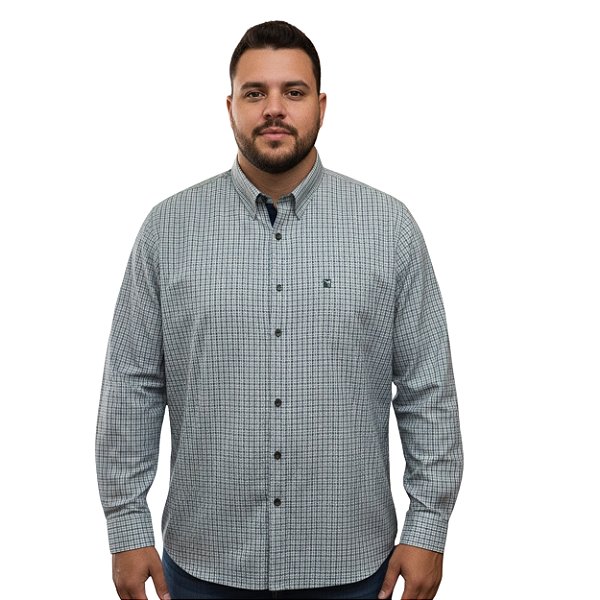 Camisa Manga Longa Austin Bulls Xadrez Verde