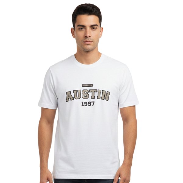 Camiseta Bordada Austin Western Branca