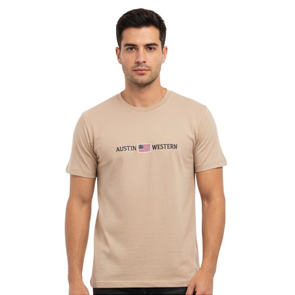 Camiseta Bordada Austin Western Nude