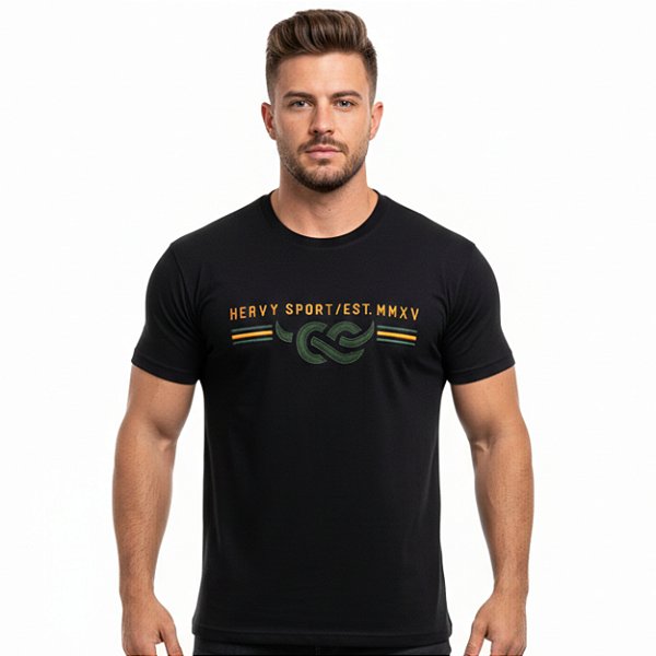 Camiseta Bordada Bull Roper Preta