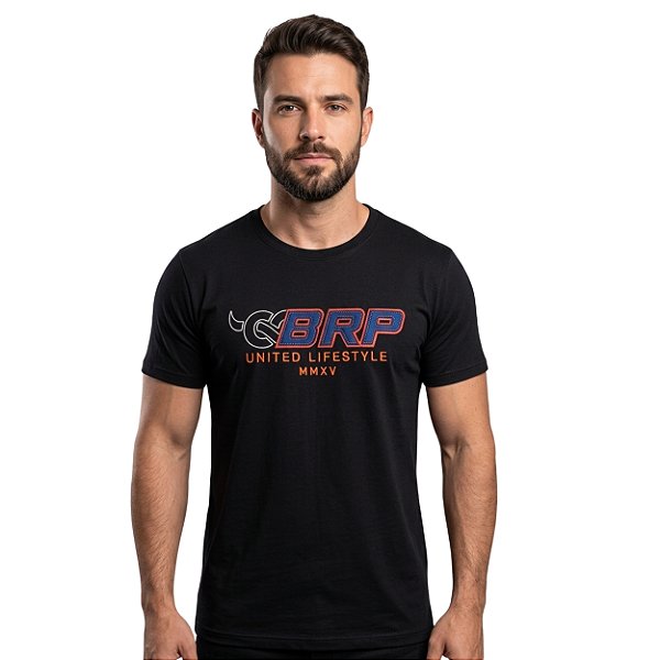 Camiseta Bordada Bull Roper Preta