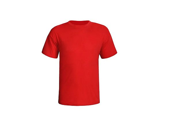 Camiseta Lisa Vermelho 100% Algodão - Maxked Equipamentos de Resgate Tático