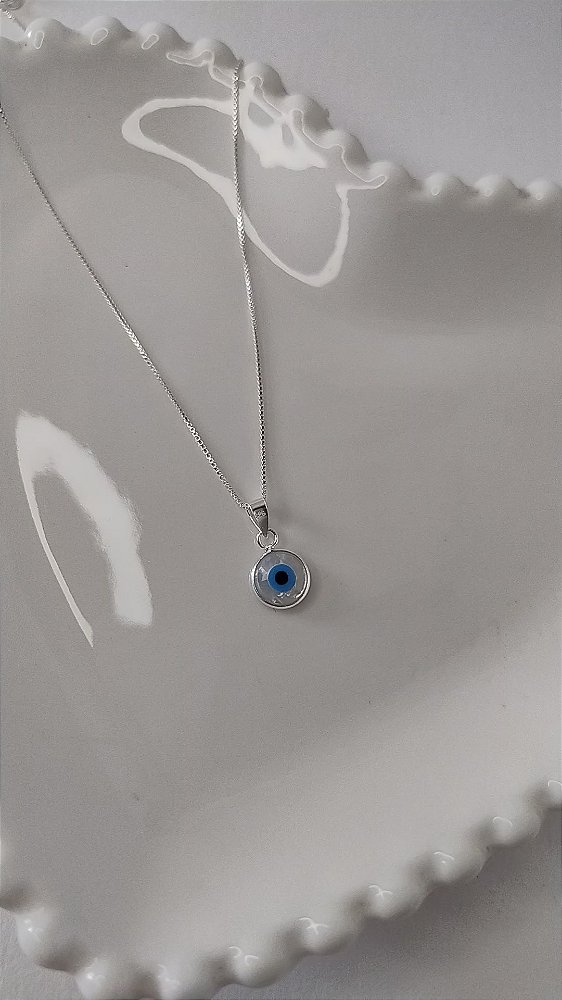 Colar olho grego 8mm PRATA 925