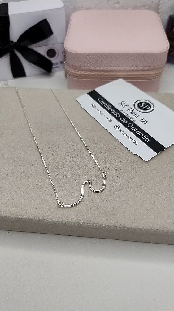 Colar onda em Prata 925