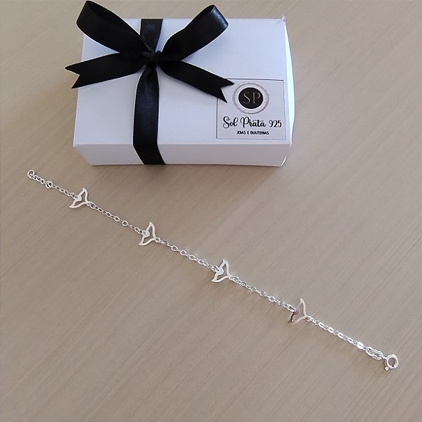 Pulseira calda de sereia PRATA LEGÍTIMA