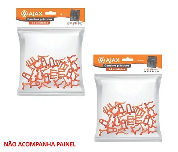 48 Ganchos Plásticos Para Painel Organizador Ferramentas Separados Parede - A06305 Ajax