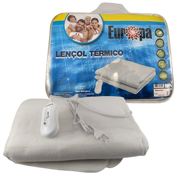 Lençol Térmico Solteiro Luxo 100% Soft Inmetro - Europa - 220v