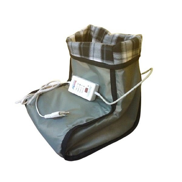 Bota Pantufa Térmica Elétrica Massageadora Aquece Pés Com Controle Digital - E902 Sonobel - 220v