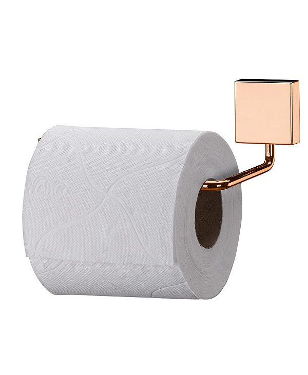 Suporte Papel Higiênico Aço Parede em Rosé Gold 7504rg - Future