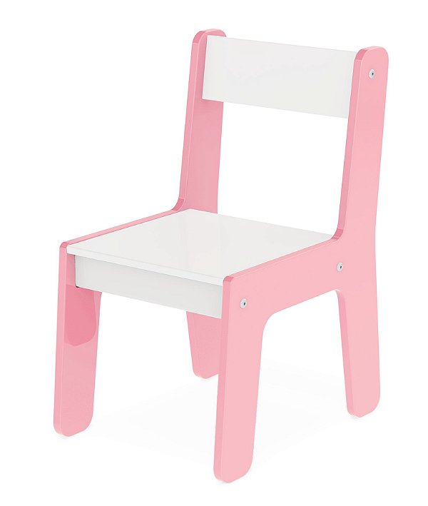 Cadeira Cadeirinha Infantil Mdf Para Mesinha - Junges - Rosa