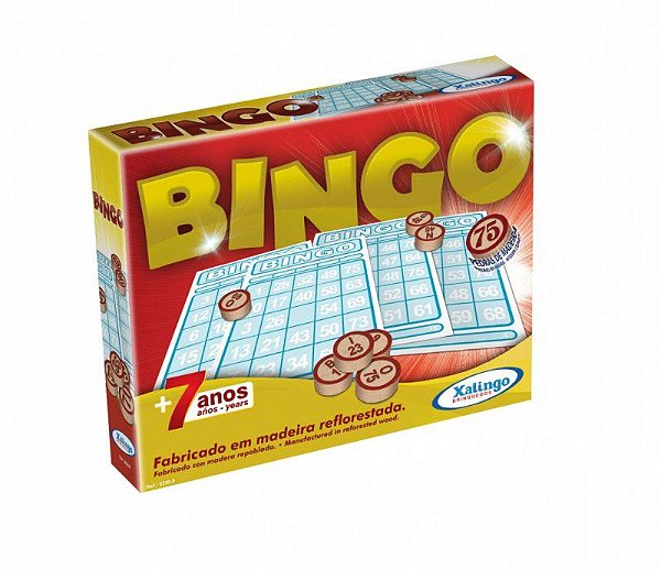 Jogo Bingo Pedras De Madeira Cartelas Brinquedo - 52909 Xalingo
