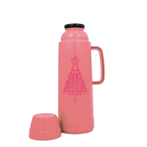 Garrafa Térmica 1 Litro Nossa Senhora Chimarrão Rosa - Mor