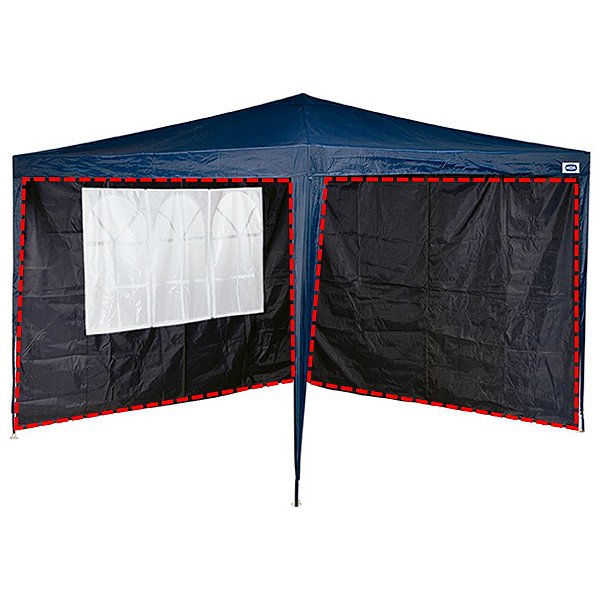 Conjunto 2 Parede Oxford Azul 3 X 3 Metros Para Gazebo - Mor