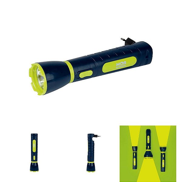 Lanterna Luminária Power Led 65 Lumens Recarregável Bivolt - Mor