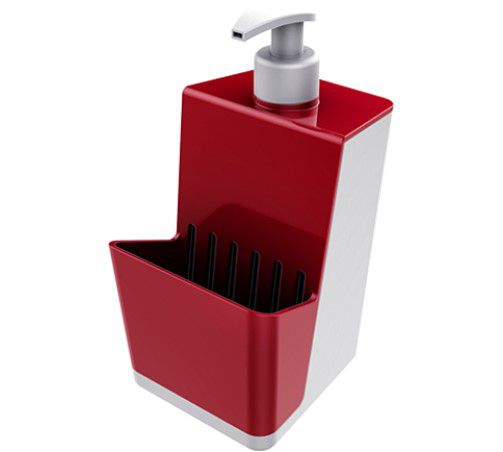 Dispensador Para Detergente Líquido Dispenser Branco - Crippa - Vermelho