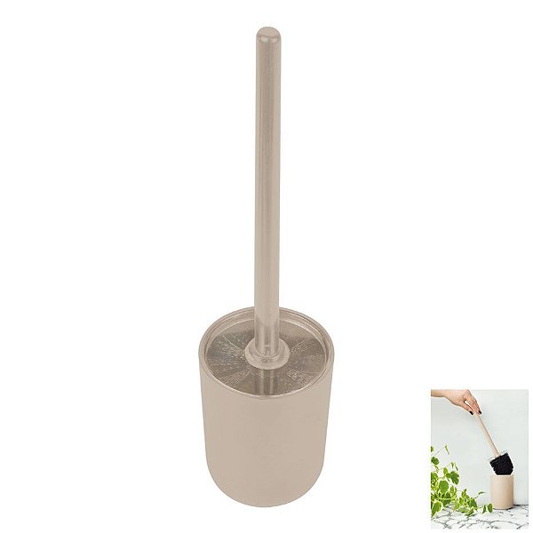Porta Suporte Com Escova Sanitária Banheiro Privada Cores - Mor - Bege