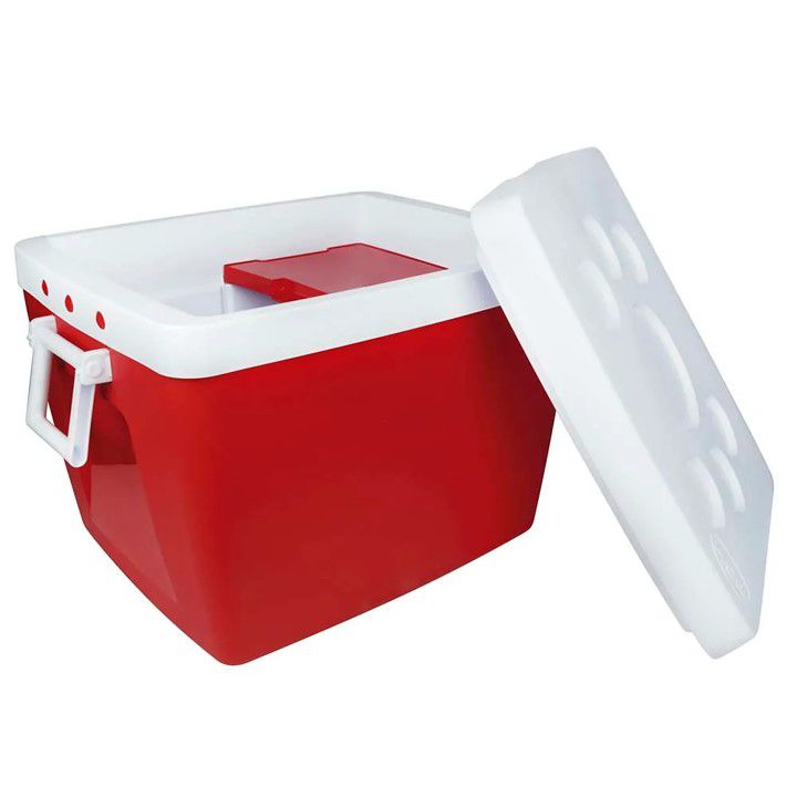 Caixa Térmica 75 Litros Cooler Grande Com Alça E Repartição Interna - Mor - Vermelho