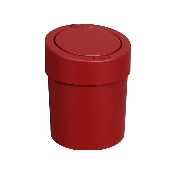 Lixeira Click 5 Litros Plástica Cesto De Lixo Automático Pia Cozinha Press - 10908 Coza - Vermelho