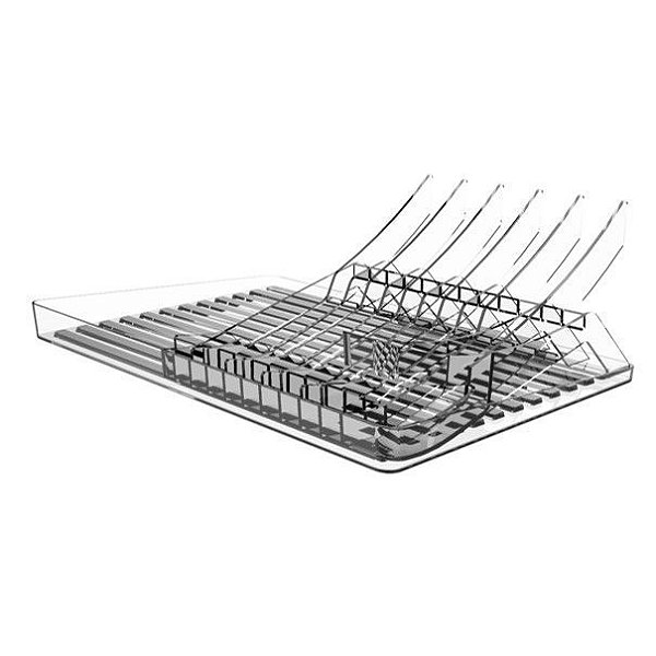 Escorredor De Louças Pratos Talheres Copos Smart S - Crippa - Cristal