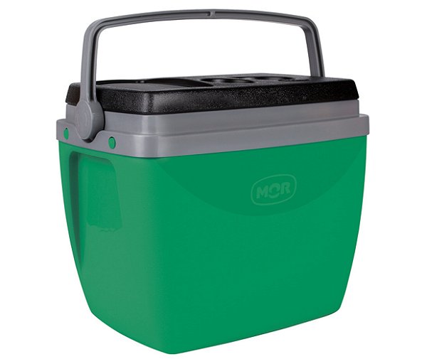 Caixa Térmica Cooler 18L Com Alça Porta Copos Bebidas Alimentos Vida - Mor - Verde