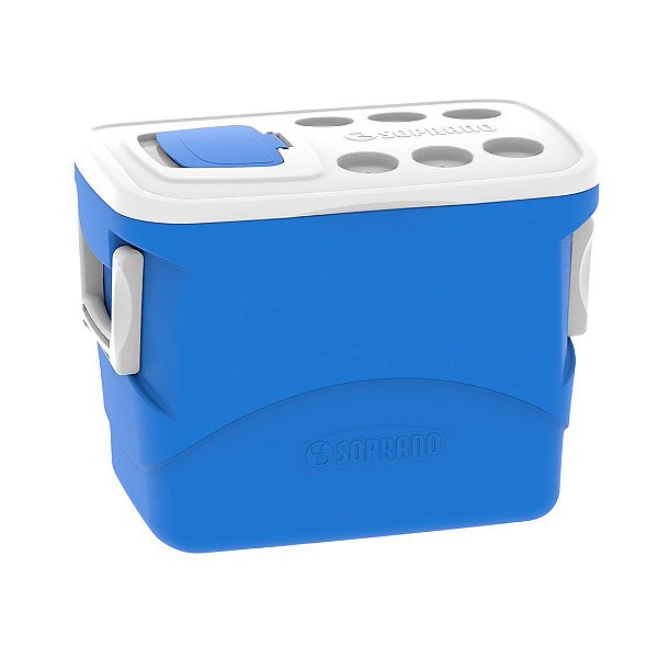 Caixa Térmica Cooler 50 Litros Tropical Bebidas e Alimentos - Soprano - Azul