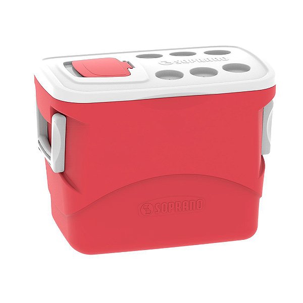 Caixa Térmica Cooler 50 Litros Tropical Bebidas e Alimentos - Soprano - Vermelho