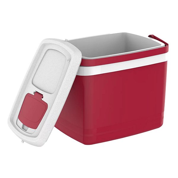 Caixa Térmica Cooler Tropical 32 Litros Bebidas e Alimentos - Soprano - Vermelho