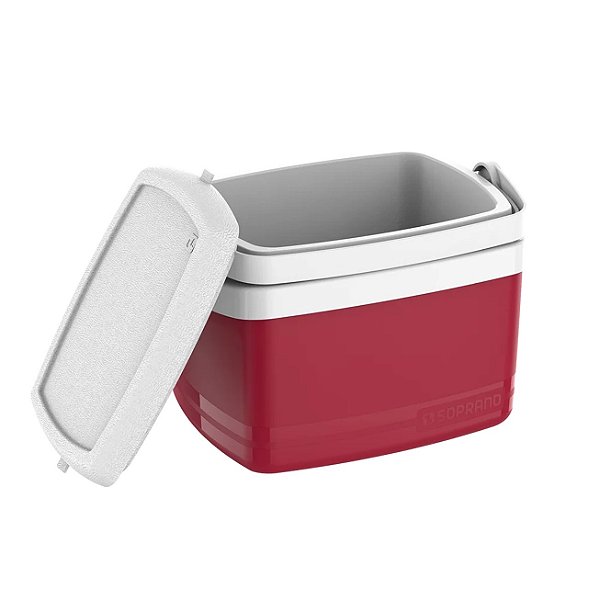 Caixa Térmica Cooler Tropical 5 Litros Bebidas e Alimentos - Soprano - Vermelho
