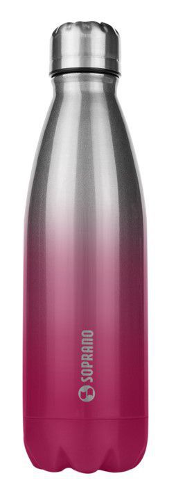 Garrafa Squeeze Urbano Inox 600 ml Fitness Academia - Soprano - Fúcsia