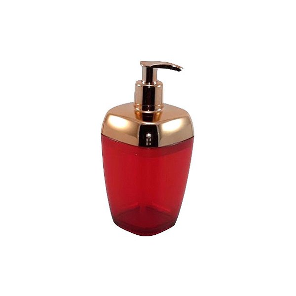 Porta Sabonete Líquido Dispenser Saboneteira Sabão Banheiro Rosé Gold - RDP - Vermelho