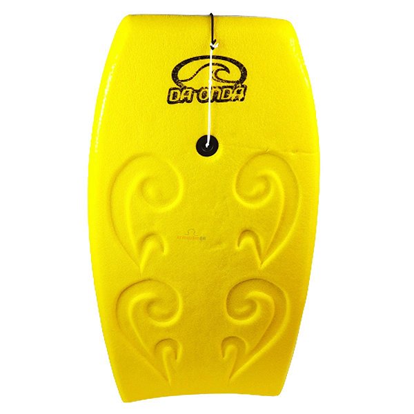 Prancha de Bodyboard 87cm Média Mar Surf Amador Infantil Brinquedo Para Praia - 119 DA ONDA - Amarelo