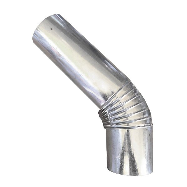 Curva 45 Graus 115mm Galvanizada Para Cano Fogão à Lenha Churrasqueira Lareira - N°2 AMZ