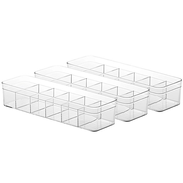 Kit 3 Organizador Gaveta Armário Calcinha Meia Roupa Colmeia Cristal - Paramount