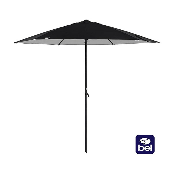Guarda Sol Premium 2,40m Alumínio Reforçado Milagres Preto - 12707 Belfix