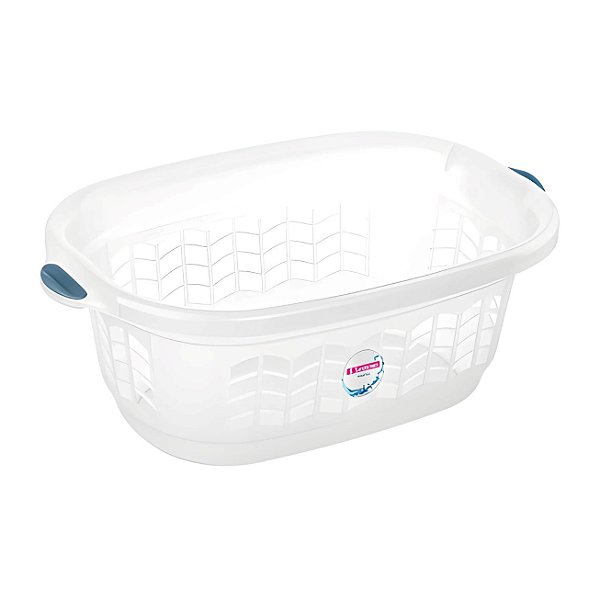 Cesto de Roupa Plástico 32 Litros Lavanderia Banheiro Branco - 260 Sanremo